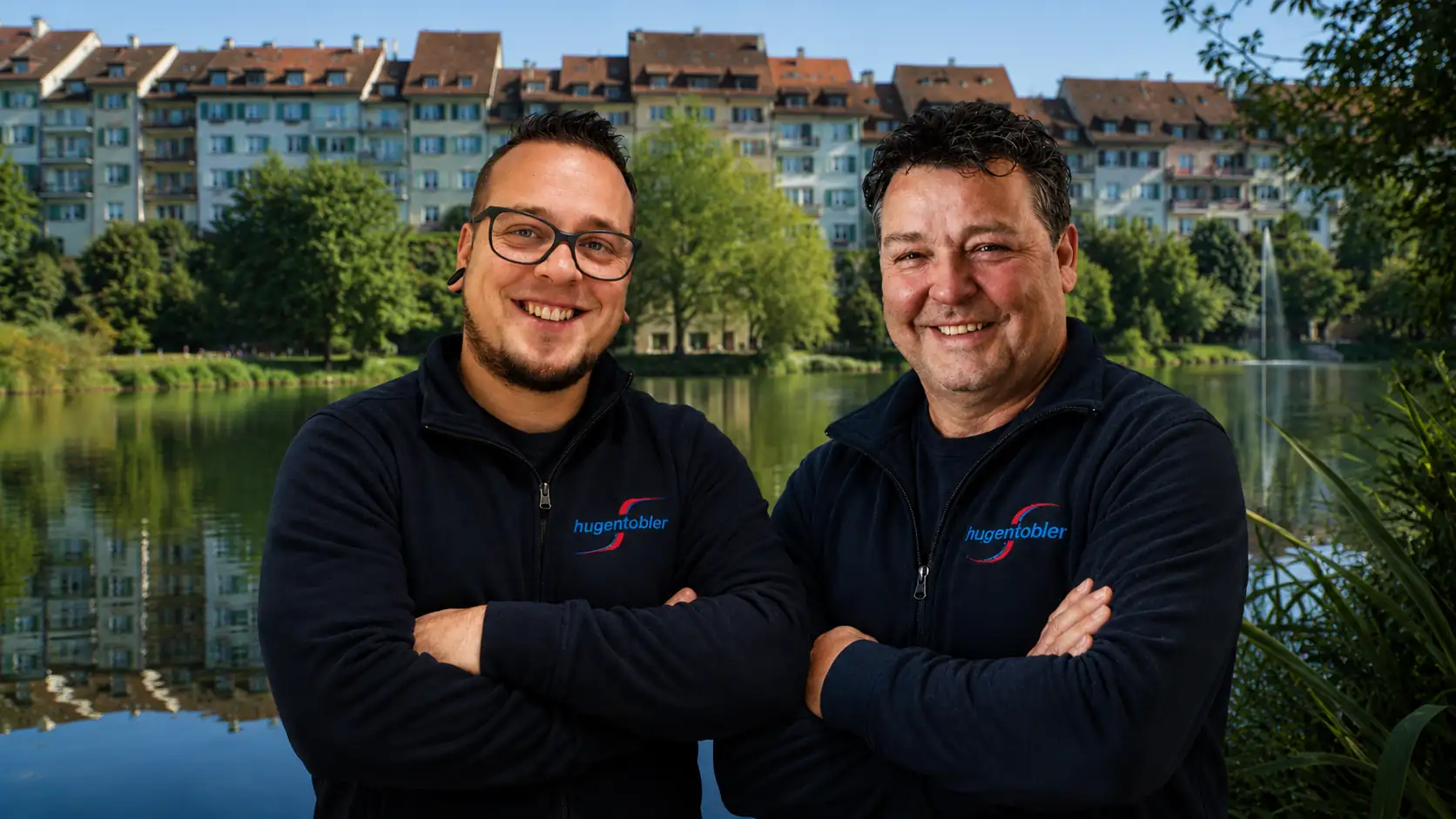 René und Remo Hugentobler beim Wiler Stadtweier